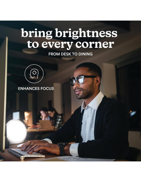 Lámpara de Terapia de Luz Homedics 10,000 Lux LED Sin UV