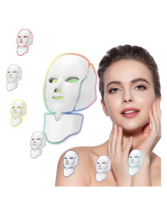 Máscara Facial LED Deloo 7 Colores Terapia Luz Ajustable