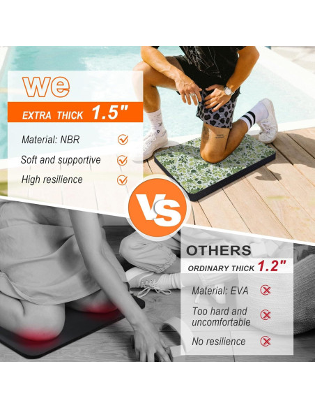 Almohadilla de Rodillas Verde NBR 44.5x29.5x3.8cm Jardinería