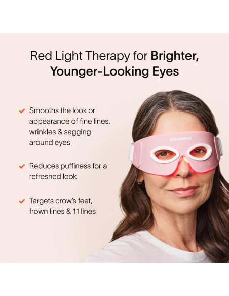 Máscara Ocular Antienvejecimiento Solawave | Terapia Luz Roja 4-en-1 Máscara Ocular Antienvejecimiento Solawave | Terapia Luz Roja 4-en-1