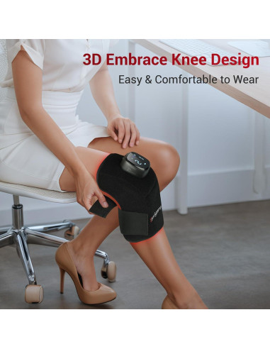 Faja de Terapia de Luz Roja Comfytemp para Rodilla Inalámbrica