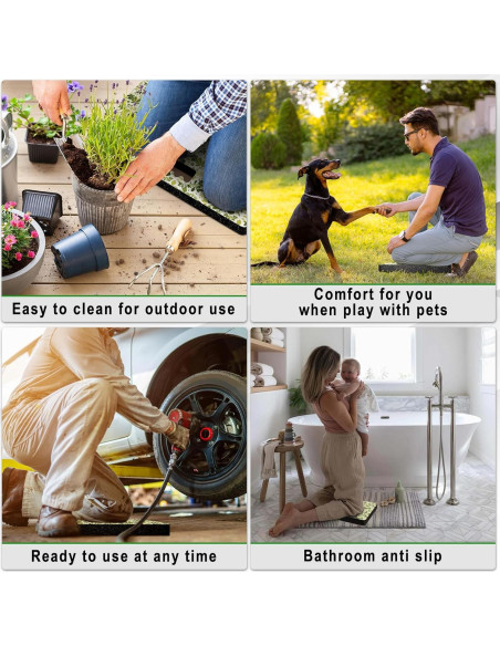 Almohadilla de Rodillas Verde NBR 44.5x29.5x3.8cm Jardinería