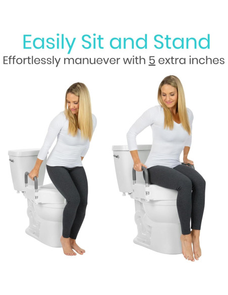 Asiento Elevado para Inodoro Vive - 12.7 cm con Manijas