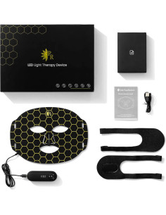 Máscara Facial LED Terapia de Luz Roja PureRadiance 7 Modos 2