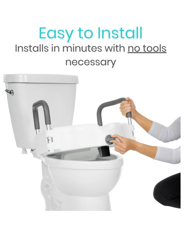 Asiento Elevado para Inodoro Vive - 12.7 cm con Manijas