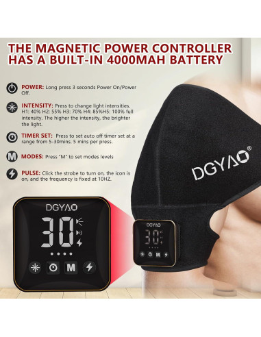 Terapia de Luz Roja Inalámbrica TUOYR para Alivio de Dolor