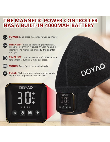 Terapia de Luz Roja Inalámbrica TUOYR para Alivio de Dolor