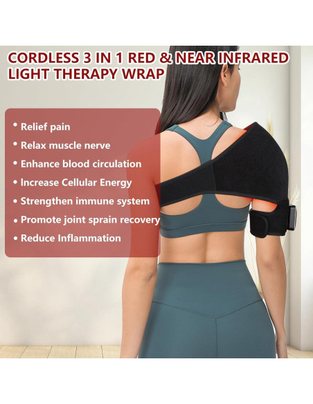Terapia de Luz Roja Inalámbrica TUOYR para Alivio de Dolor
