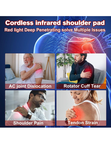 Terapia de Luz Roja Inalámbrica TUOYR para Alivio de Dolor