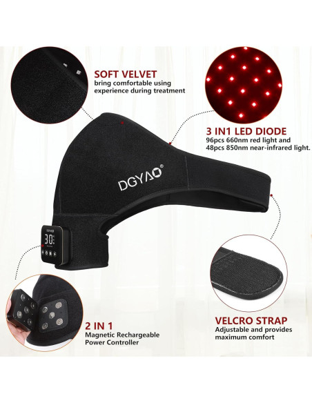 Terapia de Luz Roja Inalámbrica TUOYR para Alivio de Dolor
