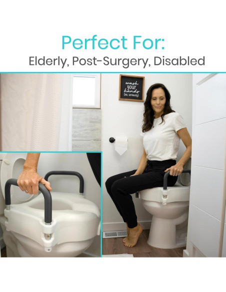 Asiento Elevado para Inodoro Vive - 12.7 cm con Manijas
