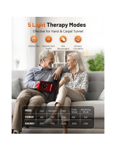 Guante Terapia Luz Roja Infrarroja RELEXNOW 660nm 850nm 2