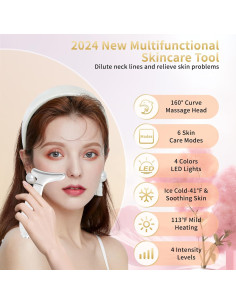 Masajeador Facial Li-Tek T-TPML-100 Luz Roja y Azul 2