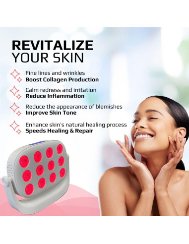 Kit Terapia Luz Roja Portátil First Round FRP 650nm 850nm