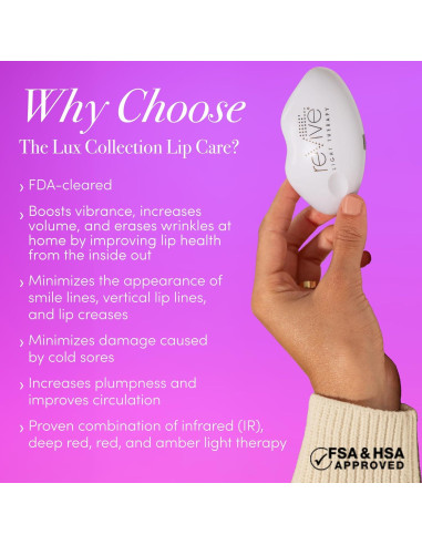 Dispositivo de Terapia de Luz Roja reVive Lux para Labios