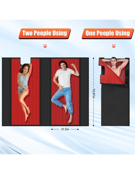 Manta de Terapia de Luz Roja Elfeye 180x140cm 2520 LEDs