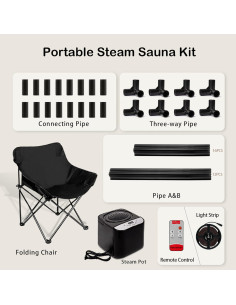 Sauna Portátil PEEKO XL 8,64kg Luz Roja 190,5cm 1500W 2