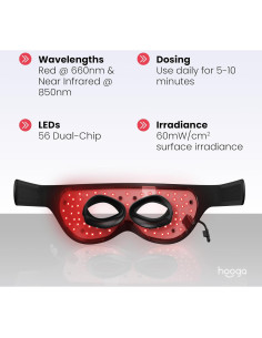Máscara de Terapia de Luz Roja Hooga 660nm 850nm LED Ajustable 2