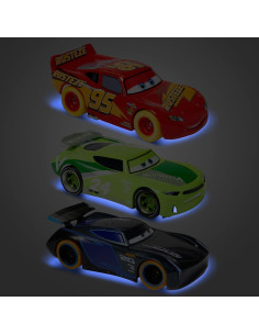 Juego de coches de retroceso Disney Cars - 3 coches con luces 2