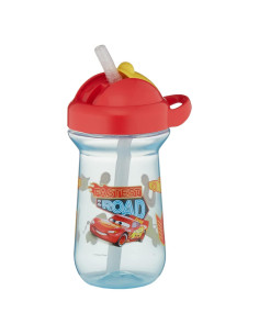 Vaso con Pajilla Disney Pixar Cars - Tapa Abatible 300ml