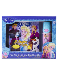 Disney Frozen Elsa, Anna, Olaf, and More! - Pop-up Book and Flashlight Toy Set - PI Kids (Play-A-Sound)