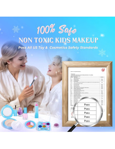 Kit de Maquillaje Lavable para Niñas INNOCHEER 25 en 1 2