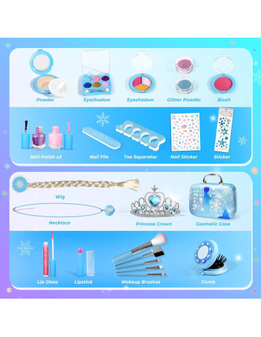 Kit de Maquillaje Lavable para Niñas INNOCHEER 25 en 1