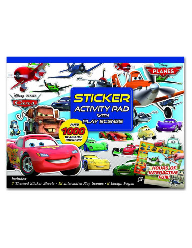 Cuaderno de Pegatinas Disney Pixar Cars y Planes 1000 Piezas