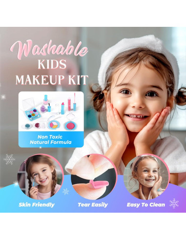Kit de Maquillaje Lavable para Niñas INNOCHEER 25 en 1