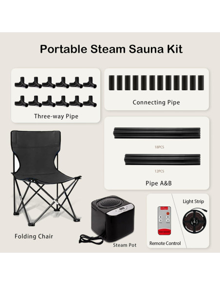 Sauna Portátil PEEKO XL Hexagonal 190 cm 1500W 4L