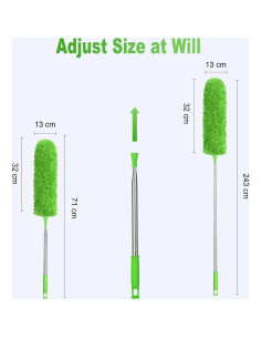 Plumero Telescópico OFFCUP de Microfibra 254 cm Verde 2
