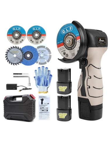 Amoladora Angular Inalámbrica ZFULVO Mini 16.8V 19500RPM