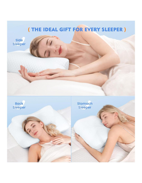 Almohada Cervical Ajustable Osteo Espuma de Memoria 64x42cm