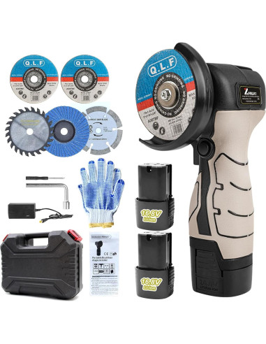 Amoladora Angular Inalámbrica ZFULVO Mini 16.8V 19500RPM