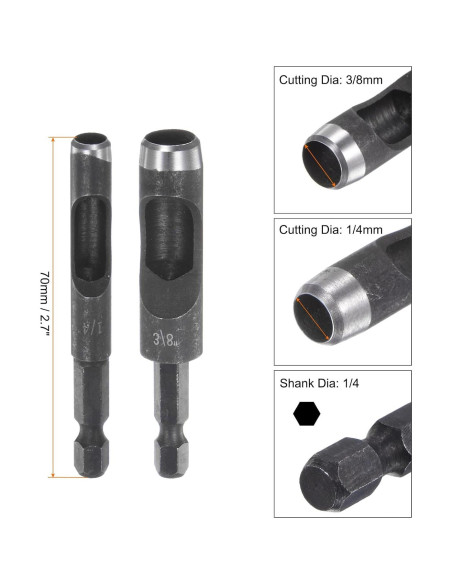 Perforador de Agujeros de Cuero HARFINGTON 6.4mm y 9.5mm