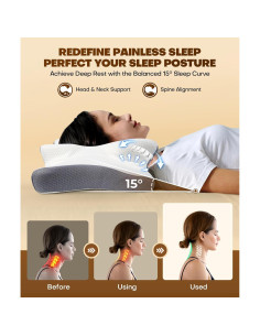 Almohada Cervical Ergonómica Cozyplayer STSDK-04 Gris 2