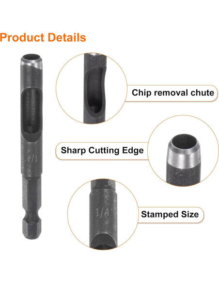 Perforador de Agujeros de Cuero HARFINGTON 6.4mm y 9.5mm