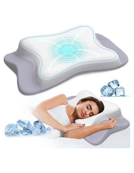 Almohada Cervical Ergonómica Polovo 67x35 cm Refrigerante Almohada Cervical Ergonómica Polovo 67x35 cm Refrigerante