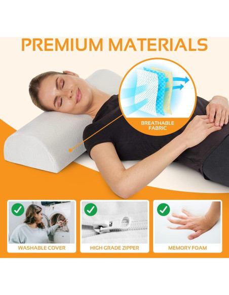 Almohada de Media Luna AllSett Health para Espalda y Piernas