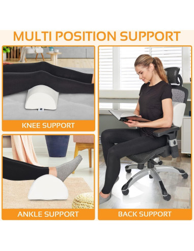 Almohada de Media Luna AllSett Health para Espalda y Piernas