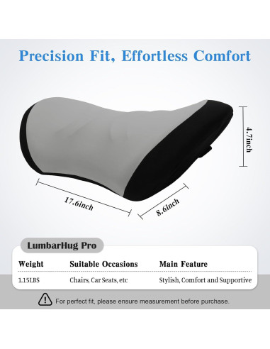 Almohada Lumbar Ergonómica Lekewn para Silla y Coche