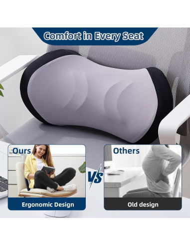 Almohada Lumbar Ergonómica Lekewn para Silla y Coche