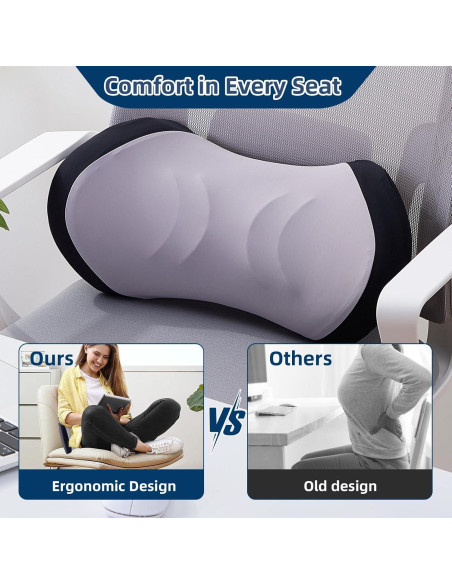 Almohada Lumbar Ergonómica Lekewn para Silla y Coche