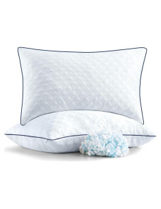 Juego de 2 almohadas Slybear Queen ajustables viscoelásticas