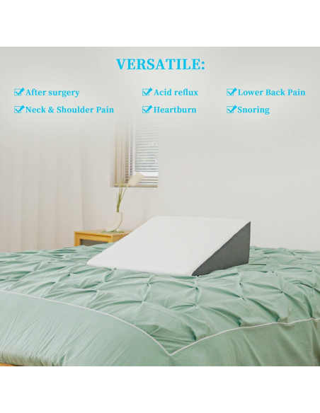 Cojín en forma de cuña Touchutopia 60x60 cm Espuma Viscoelástica