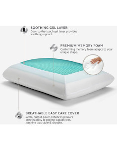 Almohada Viscoelástica con Gel Refrigerante Sealy 1 Cuenta 2
