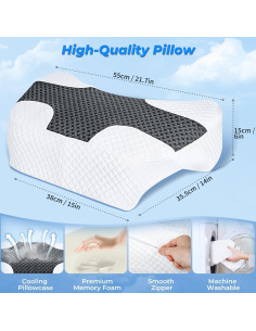 Almohada Cervical SAHEYER Espuma Viscoelástica 1.62 kg 2