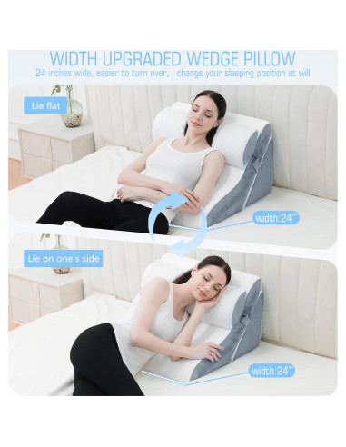Almohada en Cuña Foamalusion 3 Piezas Ajustable 60 cm