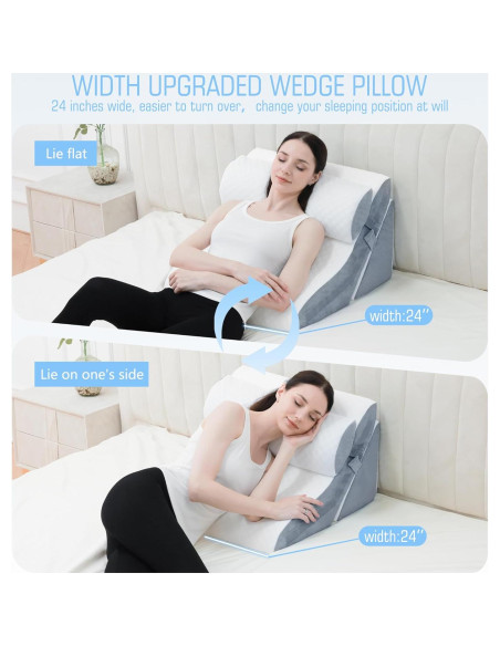 Almohada en Cuña Foamalusion 3 Piezas Ajustable 60 cm
