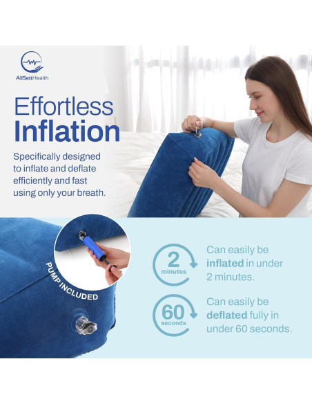 Almohada Inflable en Forma de Cuña AllSett Health 61x58cm
